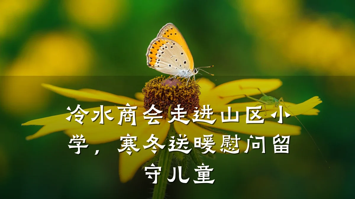 冷水商会走进山区小学，寒冬送暖慰问留守儿童