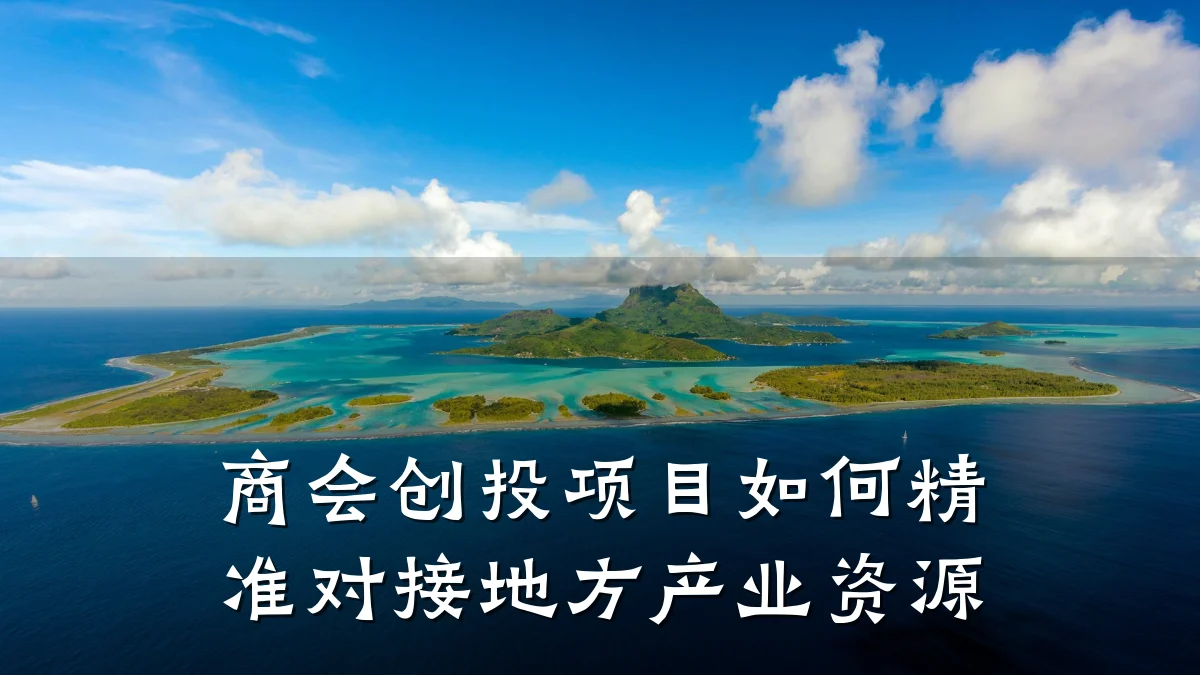 商会创投项目如何精准对接地方产业资源