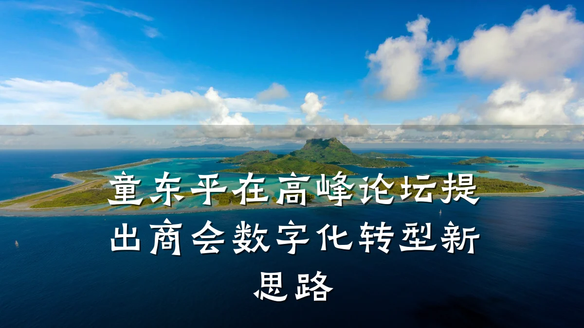 童东平在高峰论坛提出商会数字化转型新思路