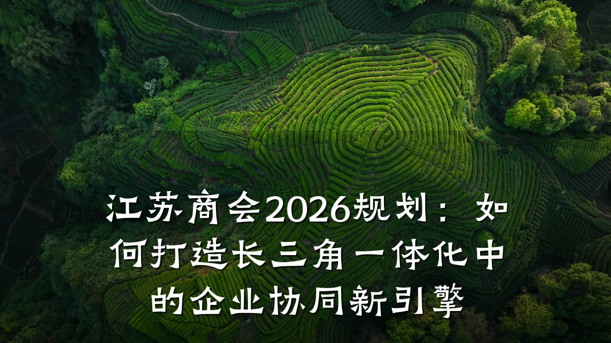 江苏商会2026规划:如何打造长三角一体化中的企业协同新引擎